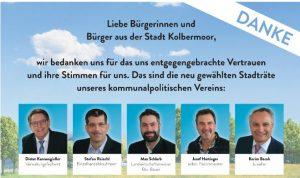 Read more about the article Aufwind der Parteifreien Kolbermoor – nun mit fünf Stadträten vertreten